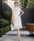 Hollow Stand-up Collar Dress